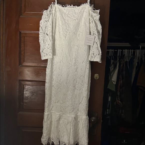 Petal & Pup Dresses & Skirts - Petal & Pup White Lace Long Sleeve Dress